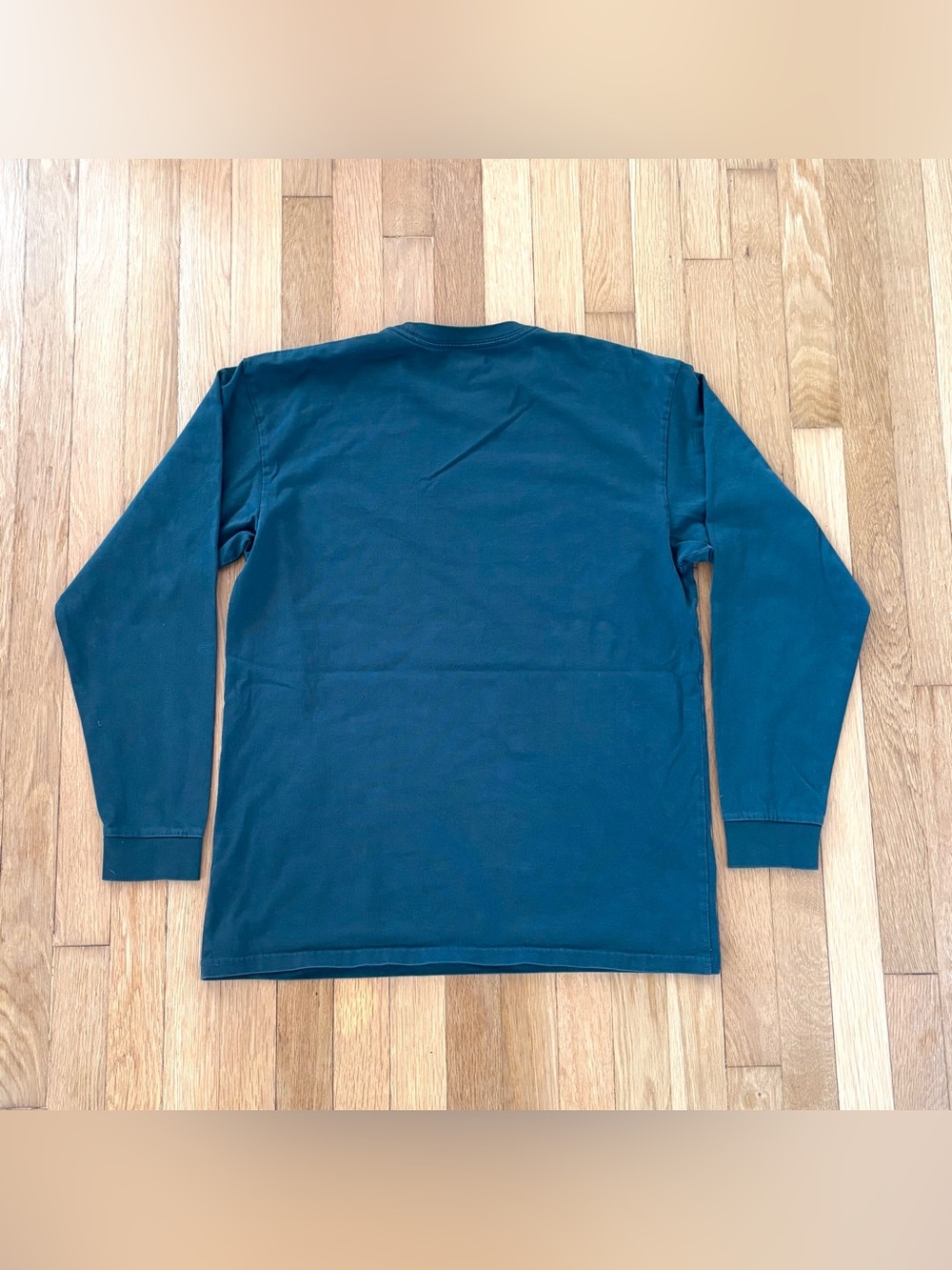 Carhartt WIP Chase LS Tee Mens Medium Green Moss Logo Long Sleeve Shirt - Picture 2 of 8